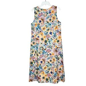 RipSkirt Womens Floral Midi Maxi Shift Dress S New Colorful Resortwear Beach